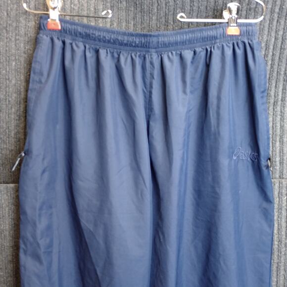 Asics HTF Athletic Windbreaker Track Men Pants Blue - Picture 7 of 8